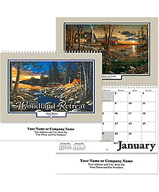 Promotional Wall Calendars: Woodland Retreat Spiral Wall Calendar